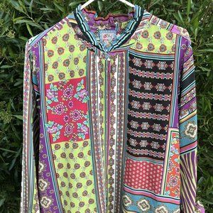 Johnny Was Patch Amabel Silk Blouse NWT